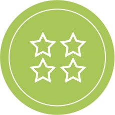 Superior rating icon